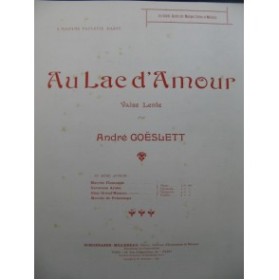 GOËSLETT André Au Lac d'Amour piano