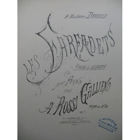 ROSSI GALLIENO A. Les Farfadets piano