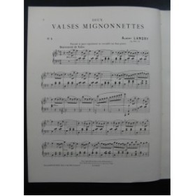 LANDRY A. Deux Valses Mignonnettes piano