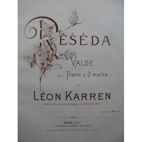 KARREN Léon Réséda piano