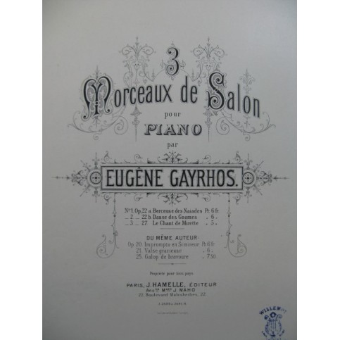 GAYRHOS Eugène Danse des Gnomes piano