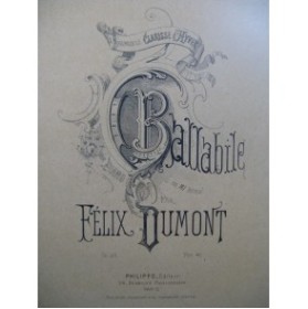 DUMONT Félix Ballabile piano