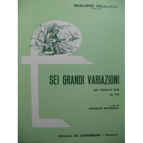 GIULIANI Mauro Sei Grandi Variazioni Guitare 1975