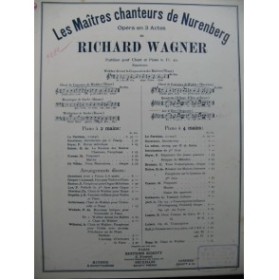 WAGNER Richard Les Maîtres Chanteurs de Nuremberg Air d'Eve Chant Piano