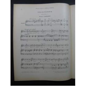 CARBEN Henri Printemps Chant Piano