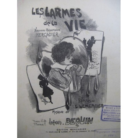 DEQUIN Léon Les Larmes de la Vie Chant Piano