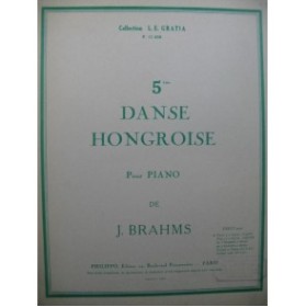 BRAHMS Johannes 5e Danse Hongroise Piano