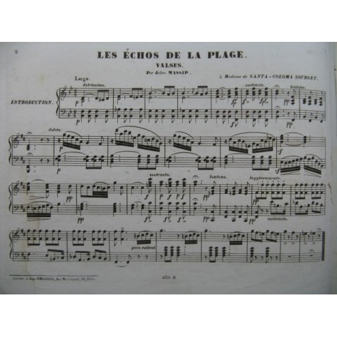 MASSIP Jules Les Echos de la Plage Piano XIXe