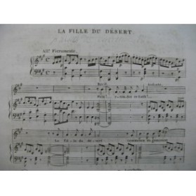 La Fille du Désert Chant imité de l'Arabe Chant Piano 1822
