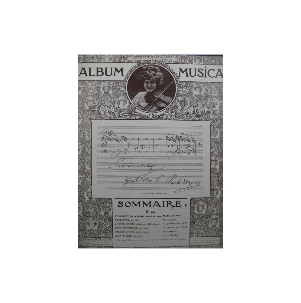 Album Musica No 49 Piano ou Chant Piano 1906