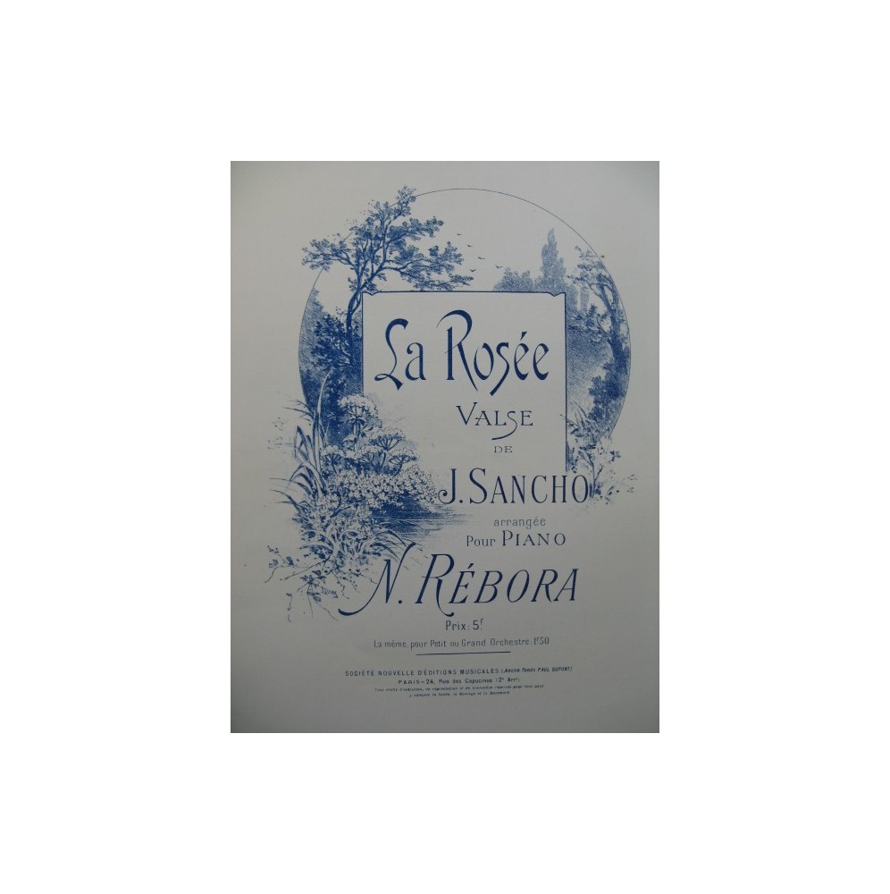 REBORA N. La Rosée piano