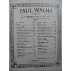 WACHS Paul La Veillée aux Etoiles piano