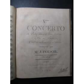 MESTRINO DAVAU JANIEVICZ FODOR JARNOVIK Concerto Violon XVIIIe