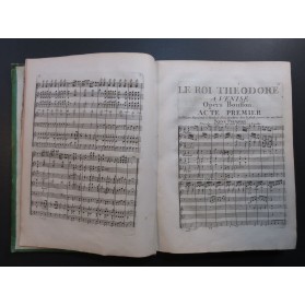 PAESIELLO Giovanni Le Roi Theodore à Venise Opéra Chant Orchestre ca1786