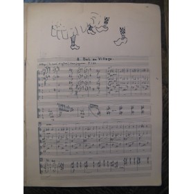 DESPORTES Yvonne 2 Valses Orchestre Manuscrit 1956 Cordes Piano
