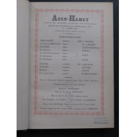 DUBOIS Théodore Aben-Hamet Dédicace Opéra Chant Piano 1884
