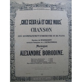 BORODINE Alexandre Chez ceux-là et chez nous Chant Piano 1890