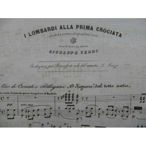 VERDI Giuseppe I Lombardi alla Prima Crociata No 15 Piano solo 1843