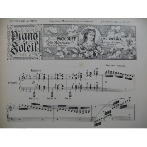 Piano Soleil Koerner Granier Martini Piano 1892