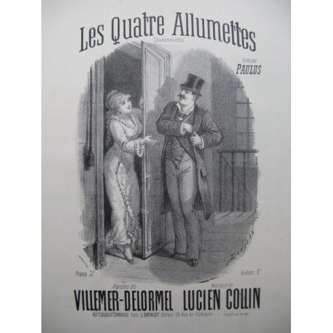 COLLIN Lucien Les Quatre Allumettes Chant Piano XIXe