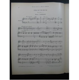 CARBEN Henri Printemps Piano Chant