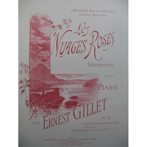GILLET Ernest Les Nuages Roses piano
