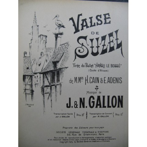 GALLON J. & N. Valse de Suzel piano