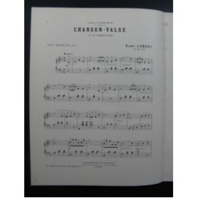 LANDRY Albert Chanson Valse Piano