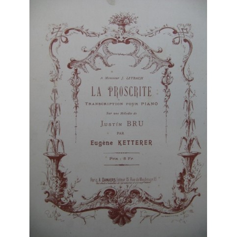 KETTERER Eugène La Proscrite piano