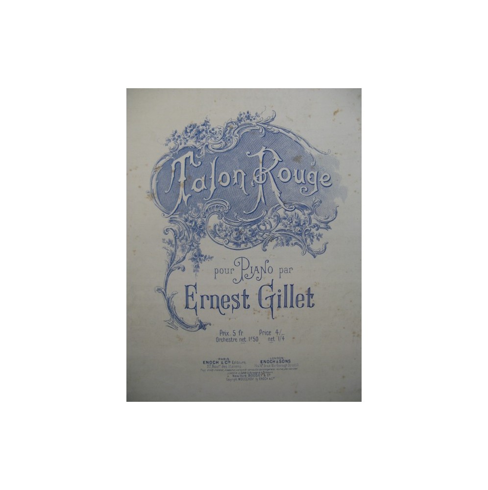 GILLET Ernest Talon Rouge piano