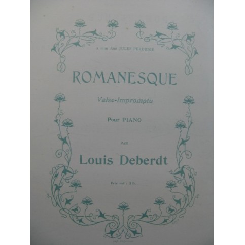 DEBERDT Louis Romanesque piano