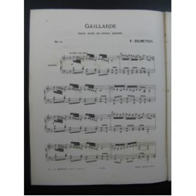 DOLMETSCH Victor Gaillarde Piano