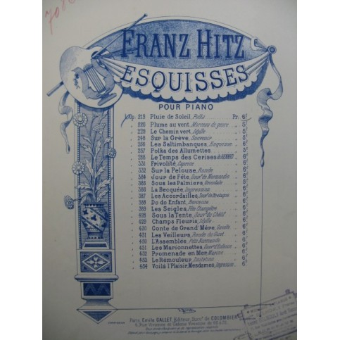 HITZ Franz Pluie de Soleil piano