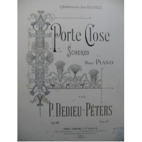 DEDIEU-PETERS P. Porte Close Piano