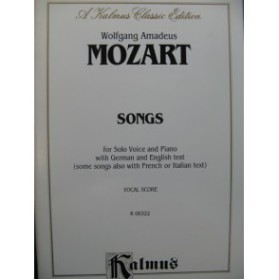 MOZART W. A. Songs 39 Pièces Chant Piano