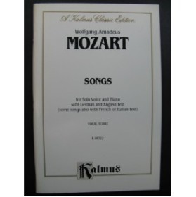 MOZART W. A. Songs 39 Pièces Chant Piano