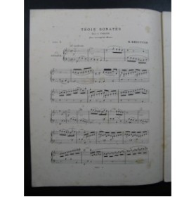 KREUTZER R. Sonates Faciles Lettre B Violon Basse