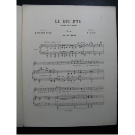 LALO Edouard Le Roi d'Ys Air de Mylio Chant Piano 1892