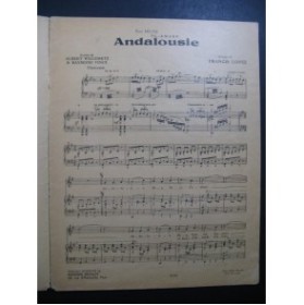 LOPEZ Francis Andalousie Luis Mariano Chant Piano 1947
