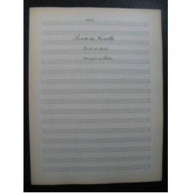 AUBER D. F. E. Ronde de Fiorella Manuscrit Chant Piano