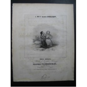 CELMENCEAU Alfred Deux Enfans Chant Piano ca1840
