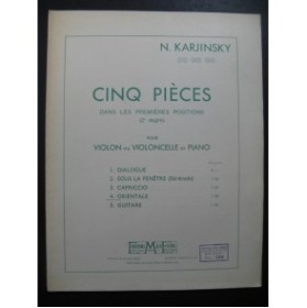 KARJINSKY N. Orientale Piano Violon ou Violoncelle 1937