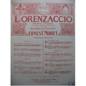 MORET Ernest Lorenzaccio No 6 Chant Piano 1920