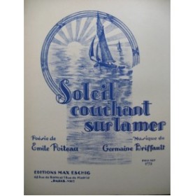 BRIFFAULT Germaine Soleil Couchant Chant Violon Piano 1928