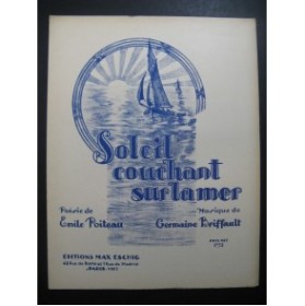 BRIFFAULT Germaine Soleil Couchant Chant Violon Piano 1928