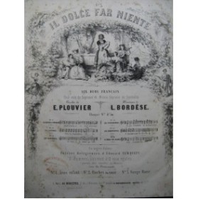 BORDÈSE Luigi Les Débutantes Chant Piano ca1840