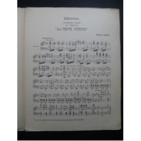 LEHAR Franz La Veuve Joyeuse Valse pour Piano