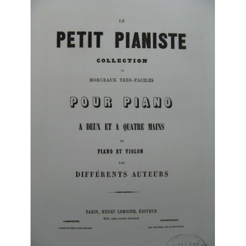 GOLDNER W. IVe Sonatine Violon Piano XIXe