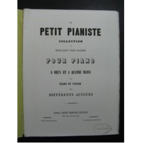 GOLDNER W. IVe Sonatine Violon Piano XIXe