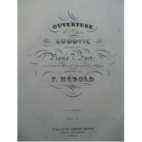 HÉROLD Ferdinand Ludovic Ouverture Piano ca1868